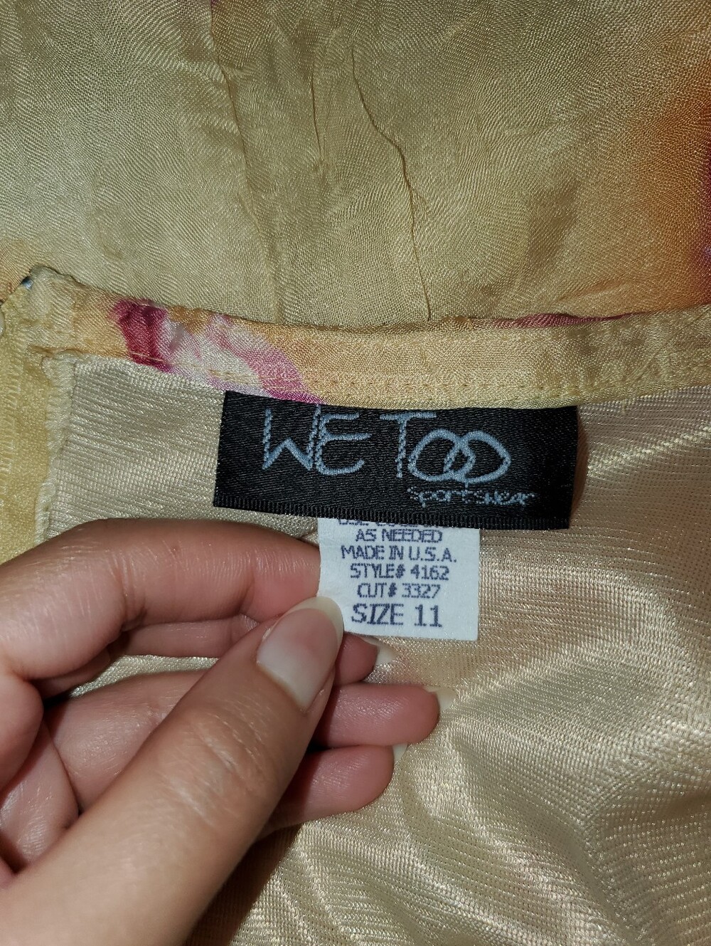 Vintage We Too Sportswear Y2K Pink Floral Butterfly Butter Yellow Mini Skirt - Picture 10 of 12